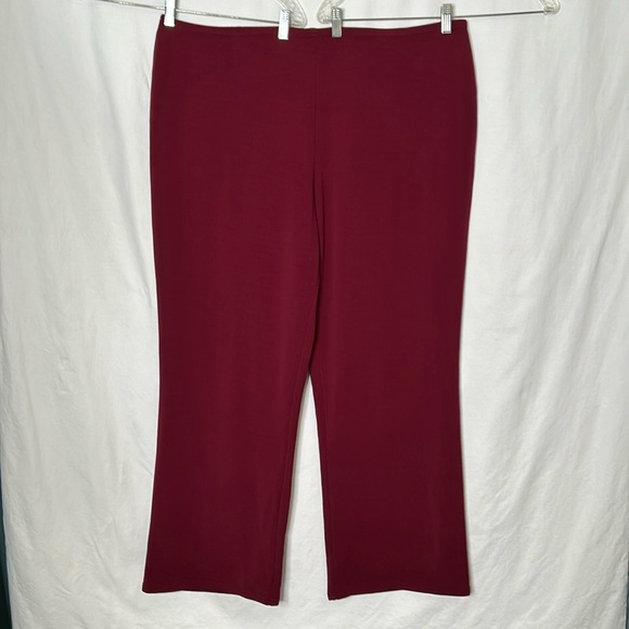 Fashion Bug Stretch Burgundy Pull On Pants Size 26-28 - Picture 10 of 10